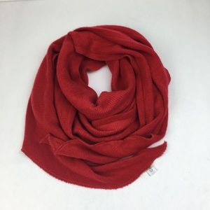Calvin Klein Unisex Oblong Scarf Red Oversized
